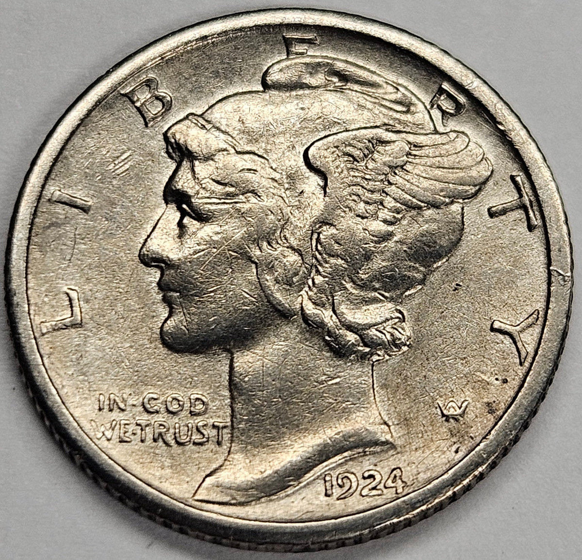 1924-S Mercury Dime . . . . Choice About Uncirculated