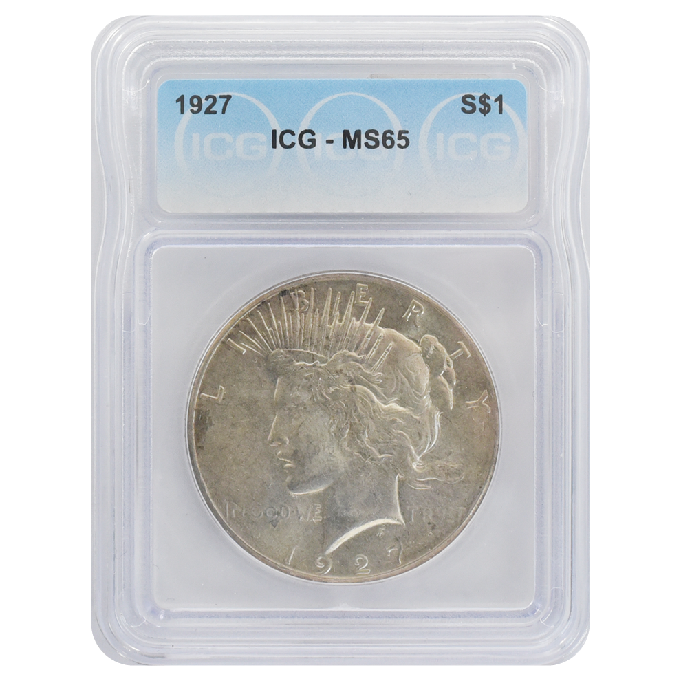 1927 Peace Dollar MS65