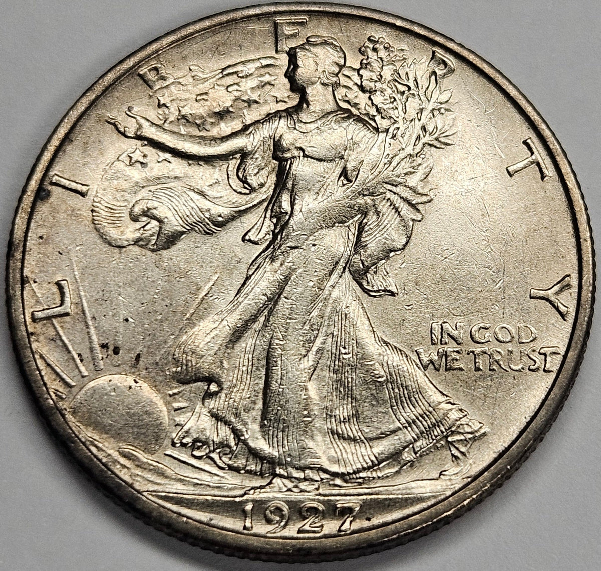 1927-S Walking Liberty Half . . . . About Uncirculated+