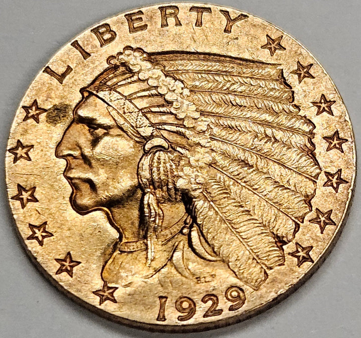 1929 $2.50 Indian Gold . . . . Choice Brilliant Uncirculated