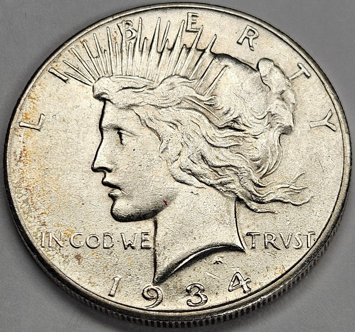 1934-S Peace Dollar . . . . Choice About Uncirculated