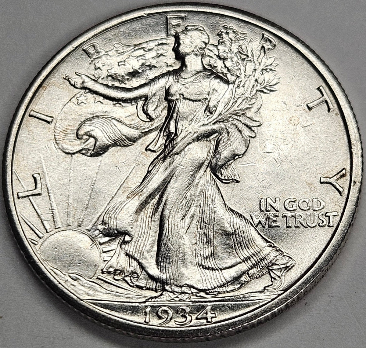 1934-S Walking Liberty Half . . . . Choice About Uncirculated