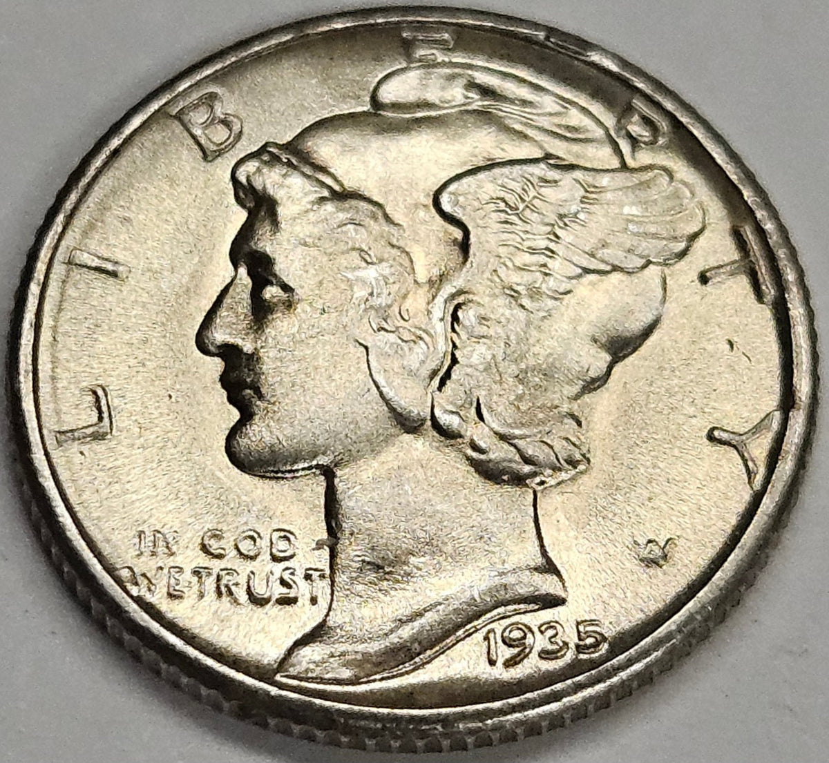 1935 Mercury Dime . . . . Superb BU Full Bands