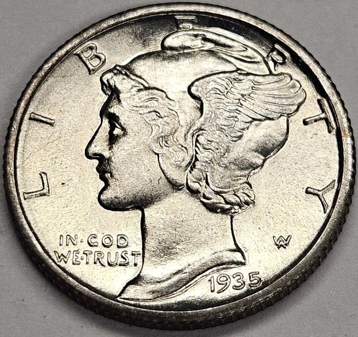 1935-S Mercury Dime . . . . Gem BU Full Bands