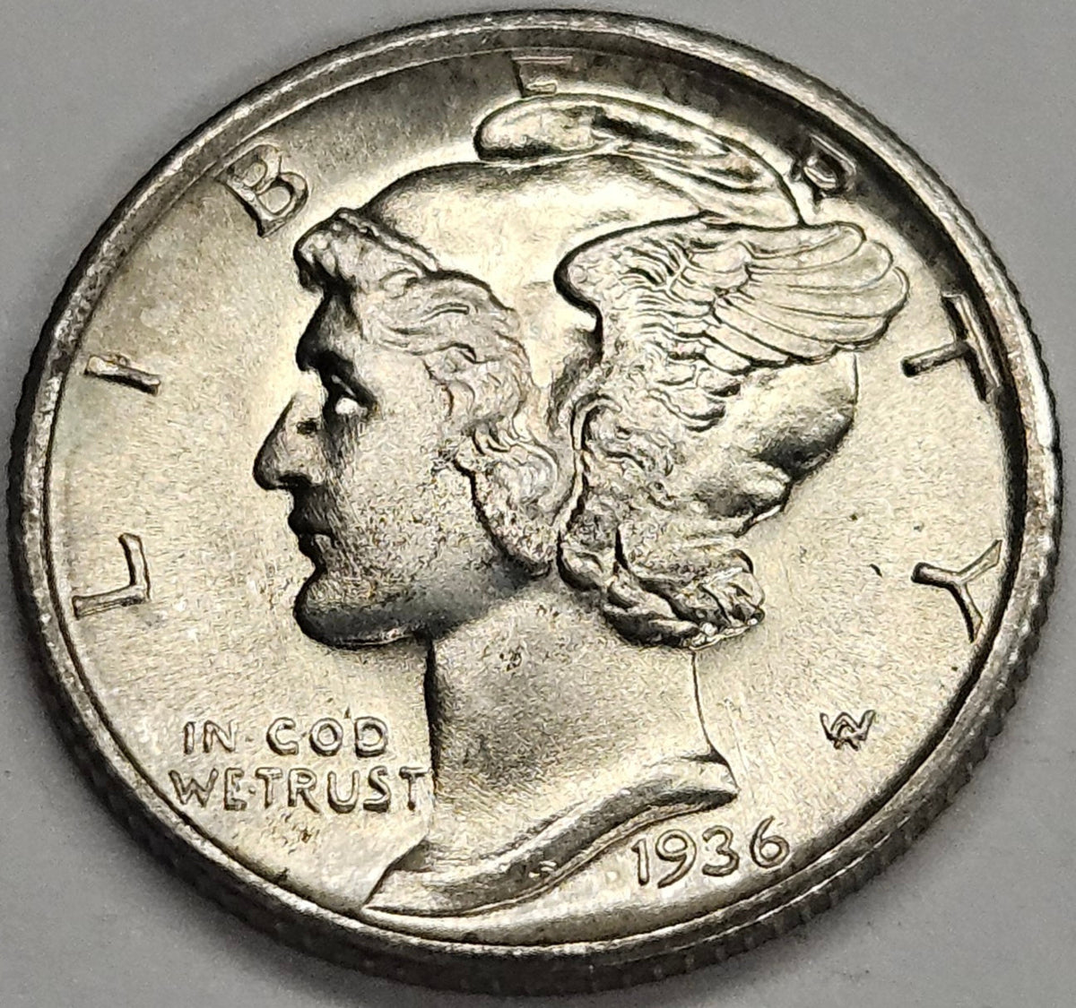 1936-D Mercury Dime . . . . Gem BU Full Bands