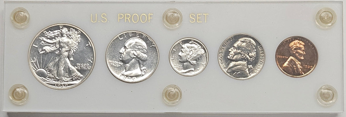 1939 Proof Set . . . . in Capital Plastic Display Board