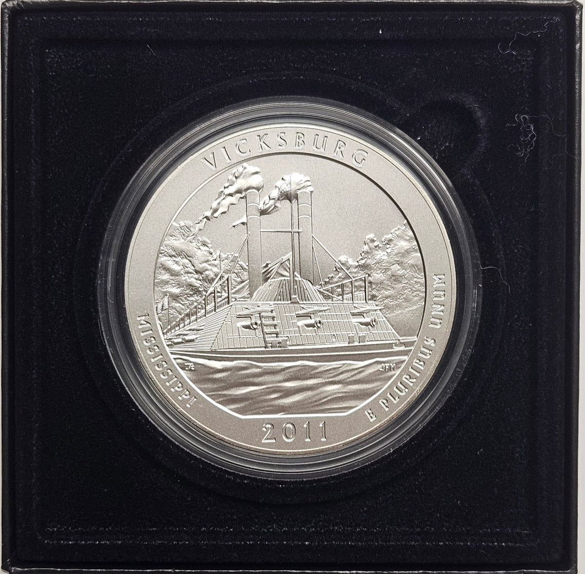 2011 Vicksburg National Military Park, MS Silver 5 oz Collector Edition Coin . . . . in Original U.S. Mint Box with COA