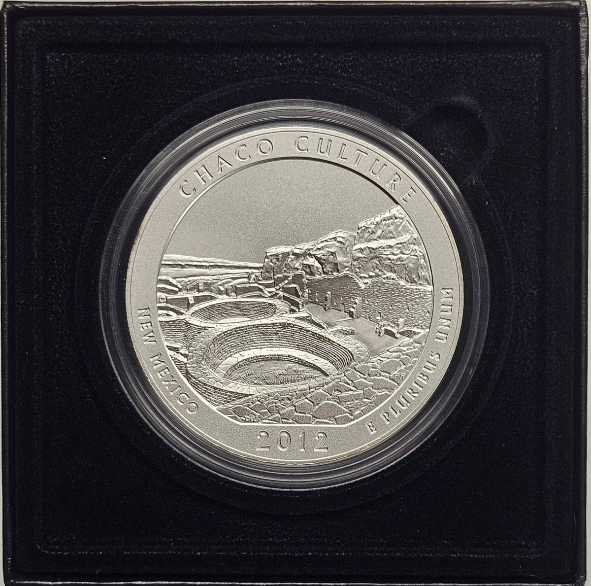 2012 Chaco Culture National Park, NM Silver 5 oz Collector Edition Coin . . . . in Original U.S. Mint Box with COA