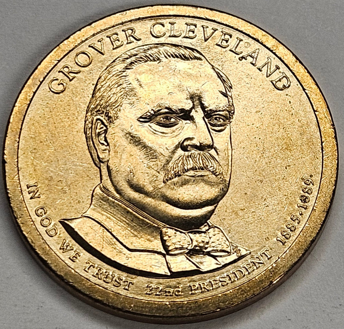 2012 Grover Cleveland First Term Dollar . . . . Gem BU missing edge lettering