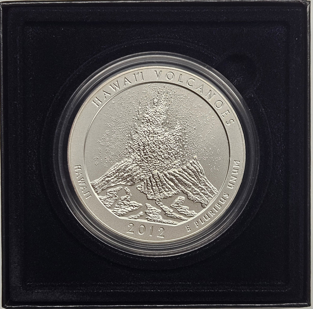 2012 Hawai'i Volcanoes National Park, HI Silver 5 oz Collector Edition Coin . . . . in Original U.S. Mint Box with COA