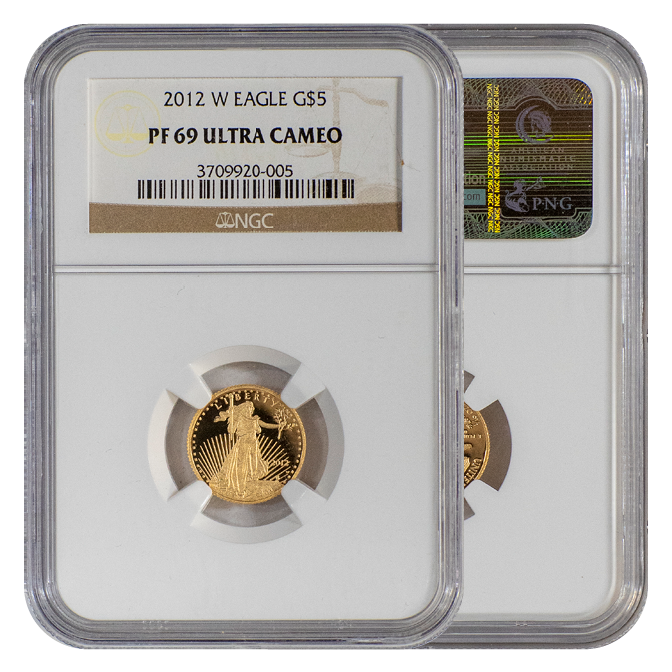 NGC 2012-W Gold Eagle $5 PF69 Ultra Cameo