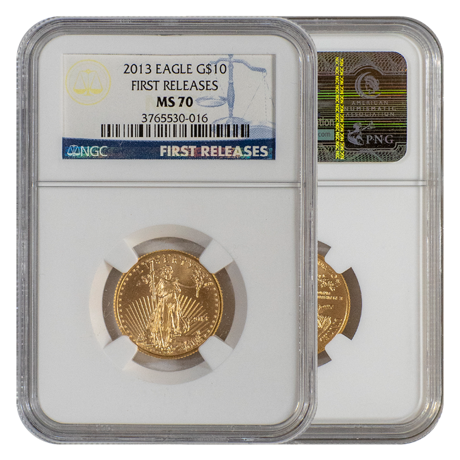 NGC 2013 Gold Eagle $10 MS70 First Release