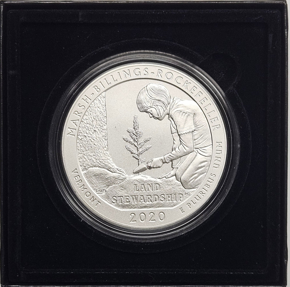 2020 Marsh-Billings-Rockefeller National Park, VT Silver 5 oz Collector Edition Coin . . . . in Original U.S. Mint Box with COA