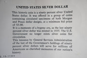 1880 GSA Circulated Morgan Dollar With Soft Pack, Envelope, & COA