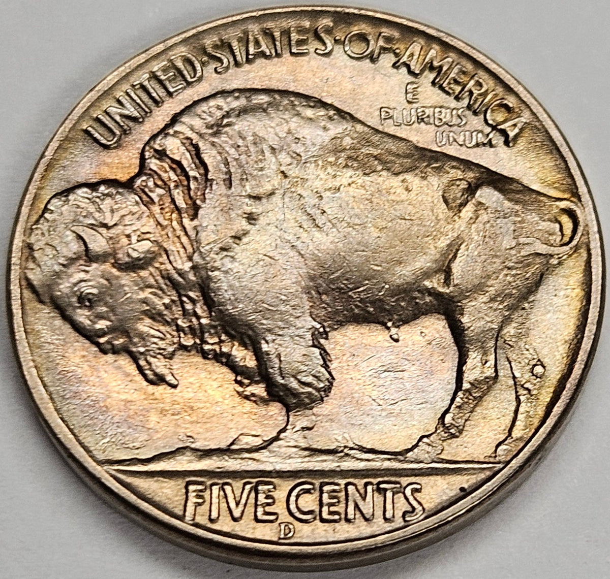 1937-D 3-Legged Buffalo Nickel . . . . Choice About Uncirculated