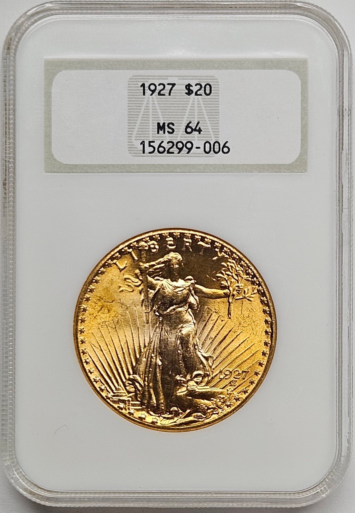 1927 $20.00 Liberty Gold . . . . NGC MS-64