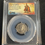 Geta (209-211 AD) Roman Empire AR Denarius, Rx: Provedentia, RIC-51, PNC AU