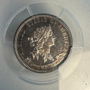 1869 US “Standard Silver” 10c Proof Pattern Dime, J-702, PCGS PR-63
