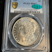 1887 Morgan Silver Dollar PCGS MS-67 Green CAC Approved