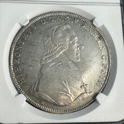 1800 M Salzburg Austria Taler, Archbishop H. Von Colloredo, Dav-1265, NGC AU-50