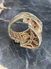 Men’s Day of the Dead Skull Ring Size 7 22.1g 10kt Gold STAMPED