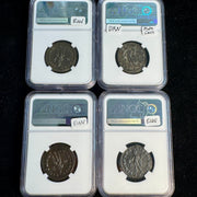 Four Emperors Set of Rauceby Hoard London & Trier Imperial Folles, NGC Ancients