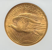 1907 Gold $20 Saint Gaudens Double Eagle NGC MS 63