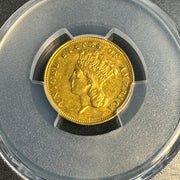 1887 Indian Princess $3 Gold Proof (160 Mintage) PCGS PR-50