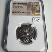 Parthian Empire, Gotarzes II (44-51 AD) Billon Tetradrachm, Yr 360 (AD 48/9), NGC Ch VF