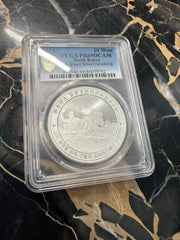2018 PCGS DPRK 🇰🇵 20 Won North Korea-China Friendship 1 oz .999 Silver PR69DCAM NO. 1 ISSUED!!