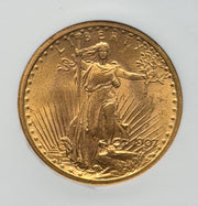 1907 Gold $20 Saint Gaudens Double Eagle NGC MS 63