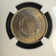 1896 Liberty “V” Nickel 5c, NGC MS-62 , nice colors