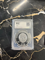 2025 DPRK 20 Won Peace From the Gun Barrel 31g .999 Silver with COA