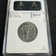 1964-D Washington Quarter Struck on 5c Nickel Planchet! Soapbox ANACS MS-65, Ex-Barry Harding Collection