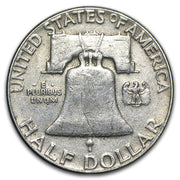90% Silver Franklin Halves 20-Coin Roll Circulated (Mixed Dates)