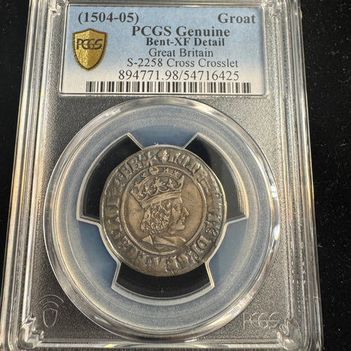 (1504-05) England Groat, Henry VII, S-2258 Crosslet, PCGS XF Detail 🏴󠁧󠁢󠁥󠁮󠁧󠁿