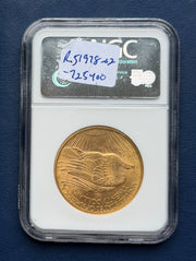 1907 Gold $20 Saint Gaudens Double Eagle NGC MS 63