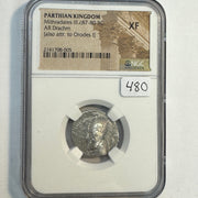 Parthian Empire Mithradates III (c87-80 BC) AR Drachm, NGC XF