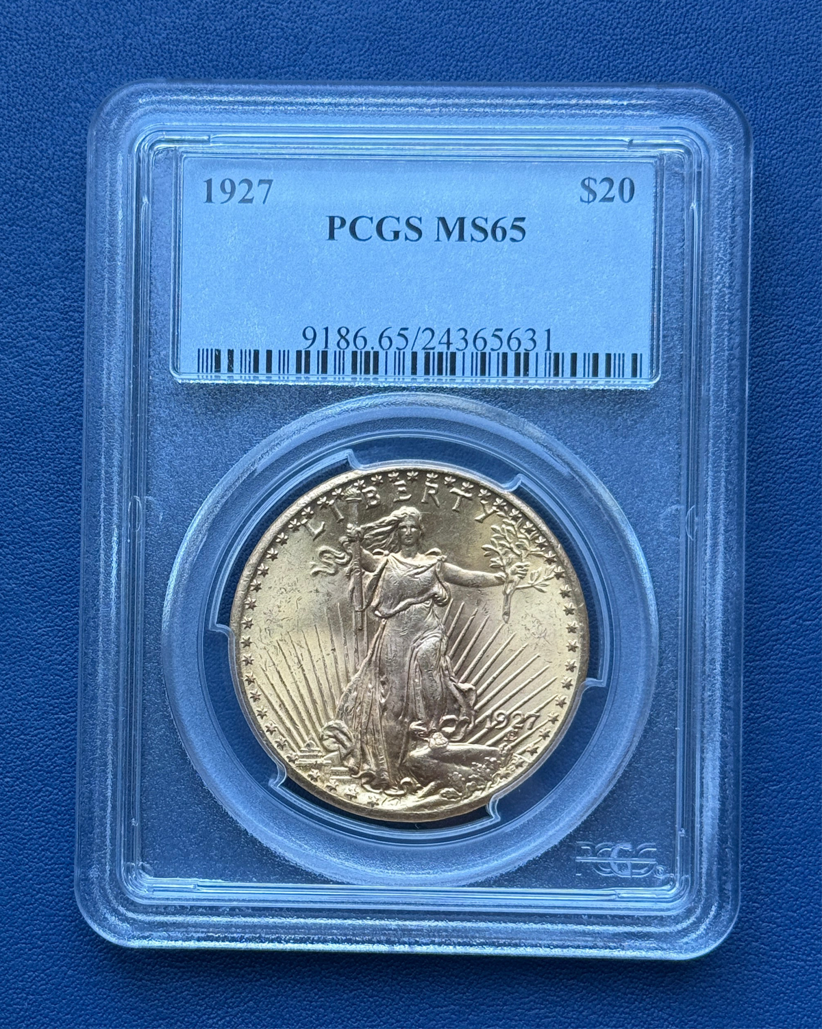 1927 $20 Saint Gaudens Double Eagle PCGS MS65