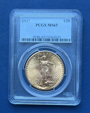 1927 $20 Saint Gaudens Double Eagle PCGS MS65