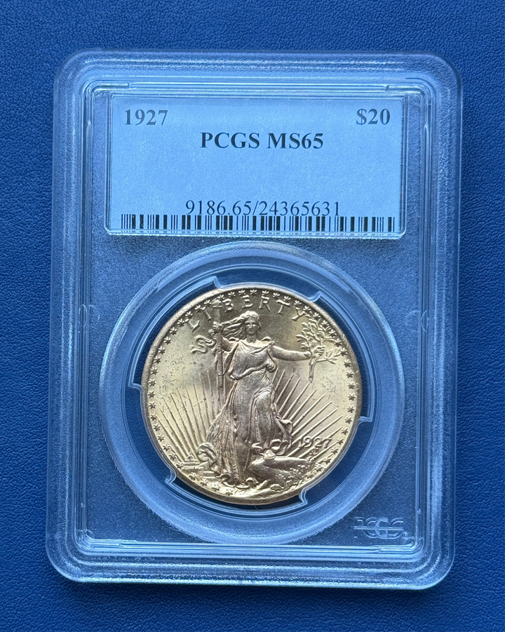 1927 $20 Saint Gaudens Double Eagle PCGS MS65