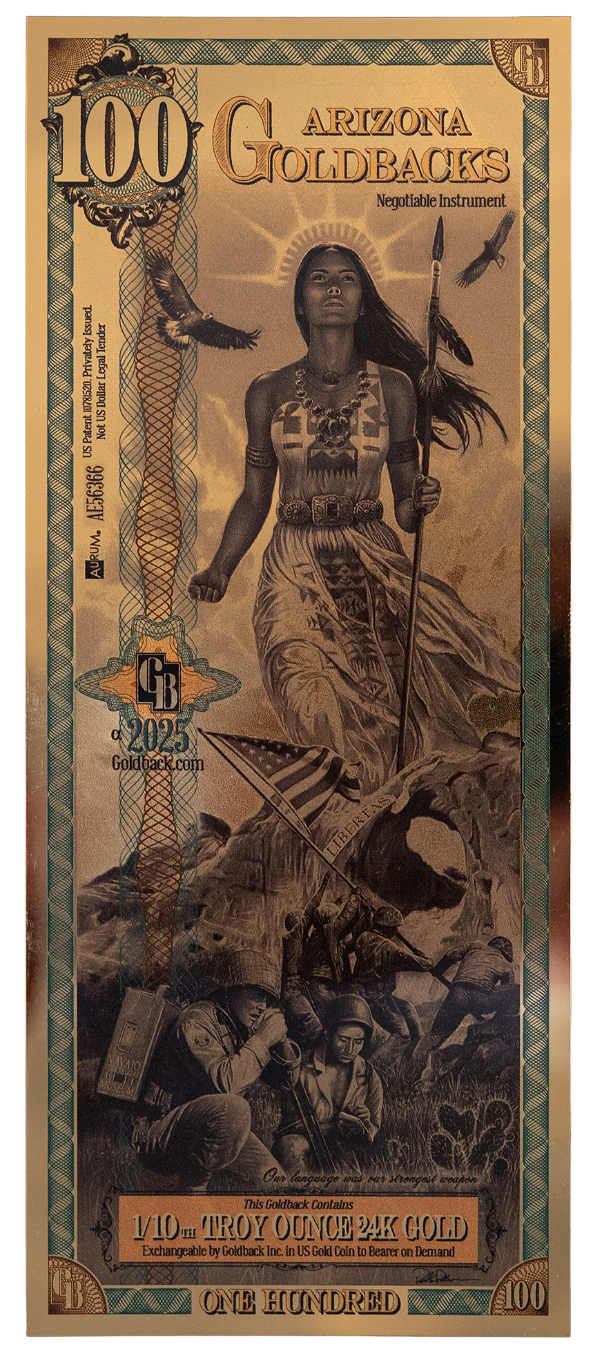100 Arizona Goldback Alpha