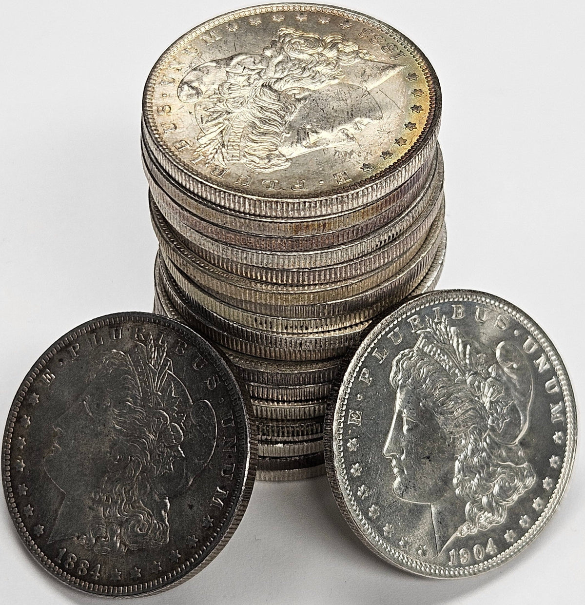 All 20 Morgan Dollars 82, 82O, 82S, 83O, 84O, 85, 85O, 86, 87, 88, 89, 90, 96, 97, 98, 99O, 00, 01O, 02O, 04O Select Brilliant Uncirculated