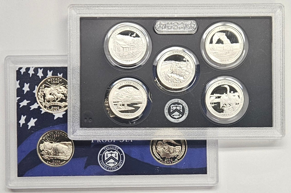 All 44 Statehood and America the Beautiful 5-Coin Quarter Sets