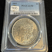 1893 (P) Morgan Silver Dollar, PCGS AU-50