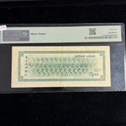 (1943) TAHITI 100 Francs overprint on Bank of Indochina 50 Piastres, P#17b, PMG Ch EF 45