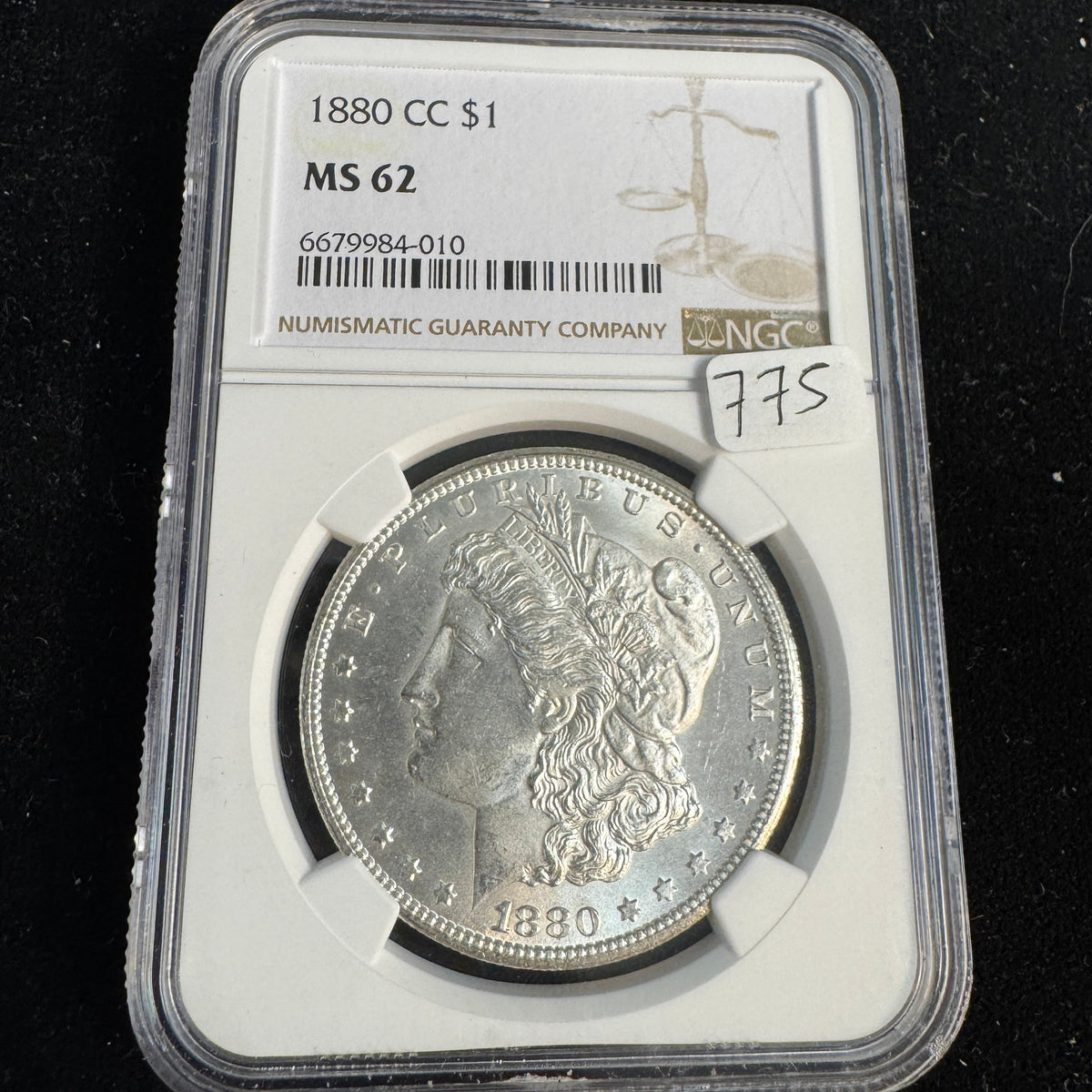 1880-CC Morgan Silver Dollar, NGC MS-62