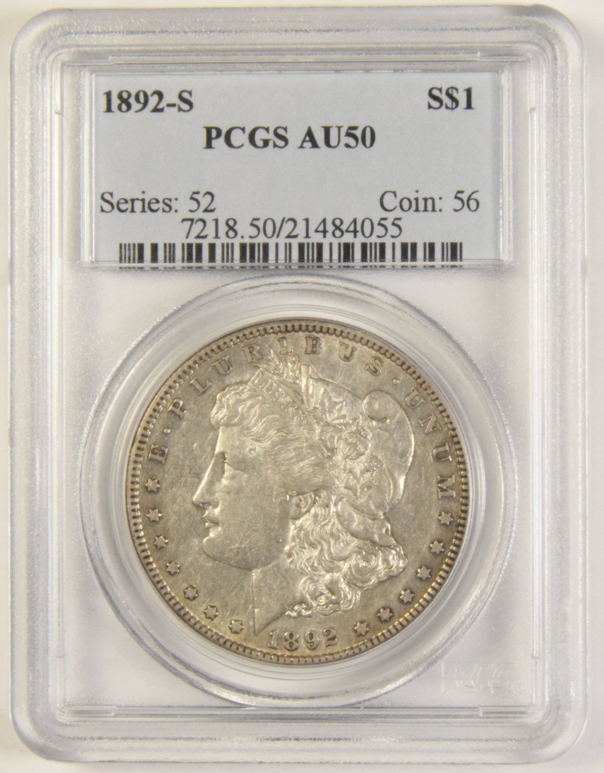 1892-S Morgan Dollar . . . . PCGS AU-50