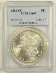 1882-CC Morgan Dollar . . . . PCGS MS-63