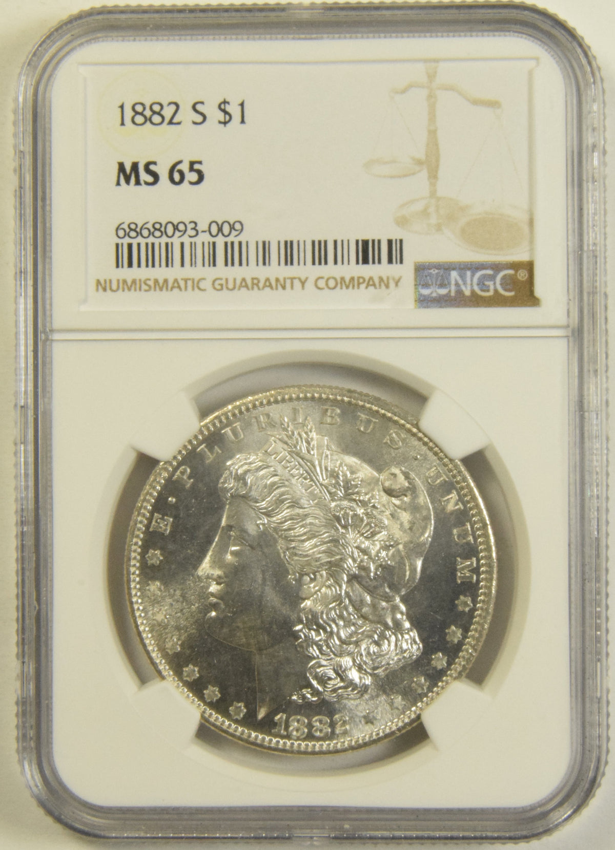 1882-S Morgan Dollar . . . . NGC MS-65